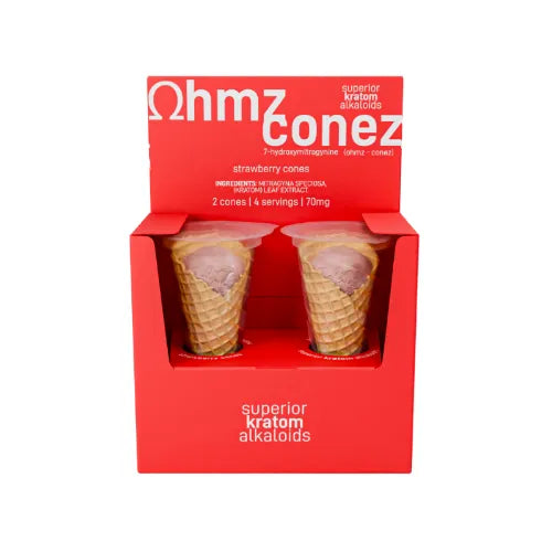 OHMZ 7-Hydroxymitragynine Strawberry 2 Cones 70mg